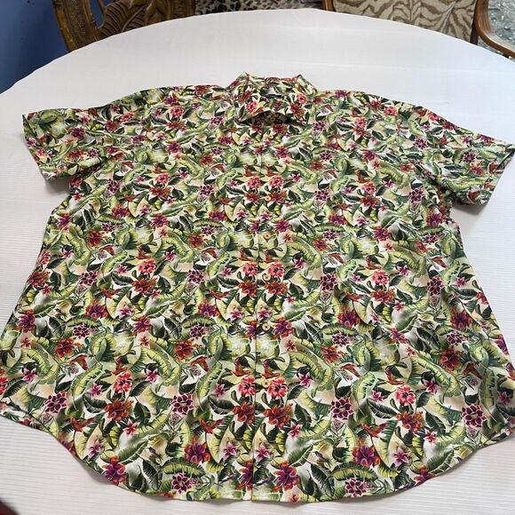 Jared Lang Men’s Tropical Short Sleeve Button Up Shirt Size 2XL - Picture 1 of 5